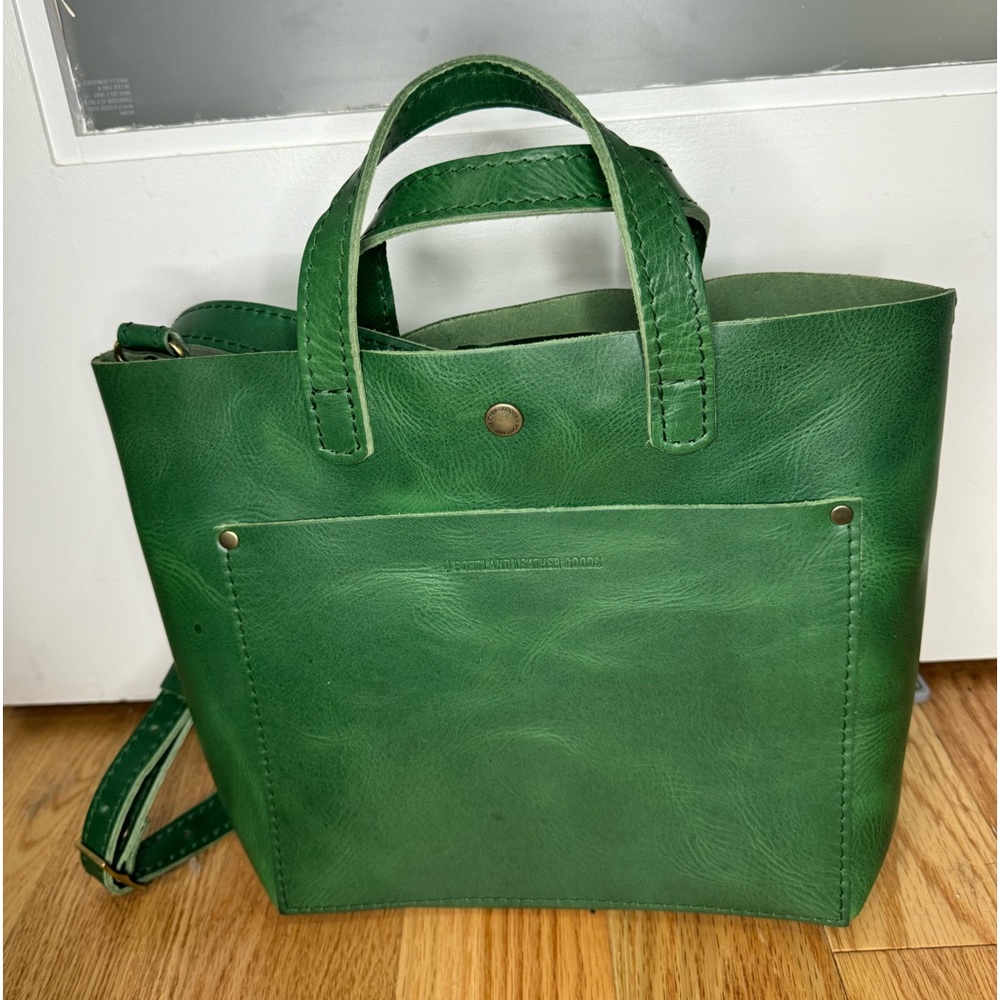 Portland leather goods mini crossbody tote